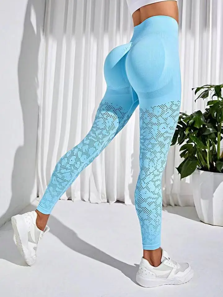 Amour High-Waist Seamless Laser-Cut Scrunch Leggings leggings Castello Clothing Line