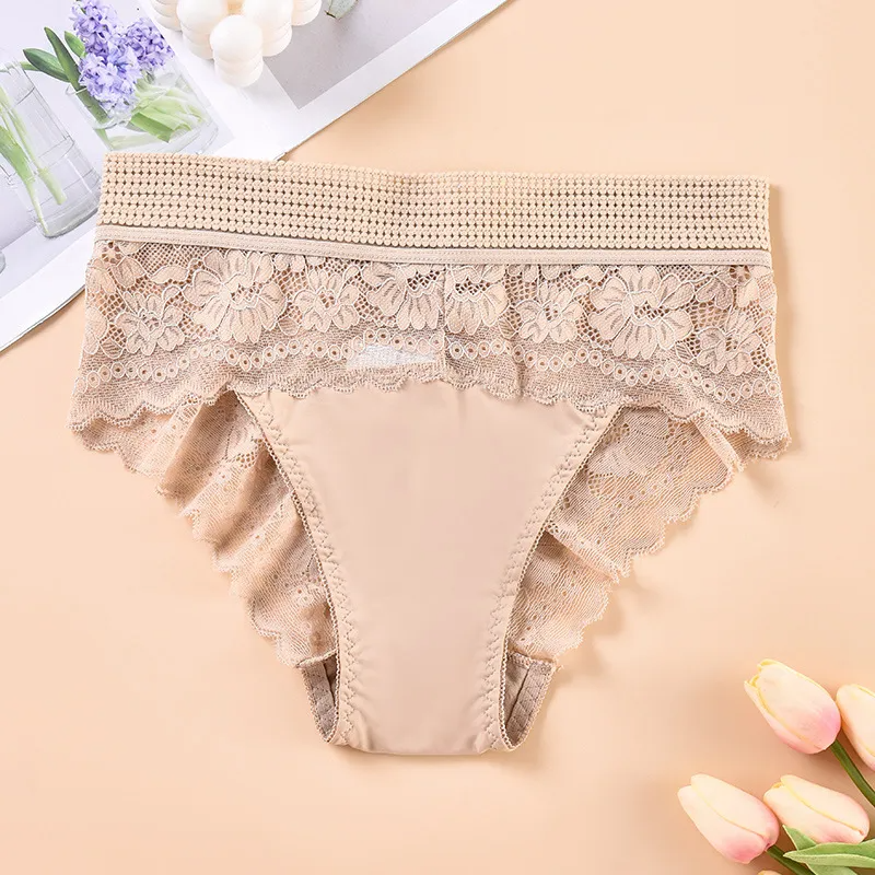Lace Luxe High-Waist Mesh Panel Panties Castello Clothing Line