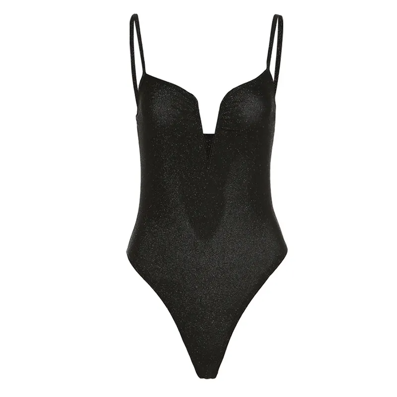 Glam Hour Plunge Bodysuit Castello Clothing Line