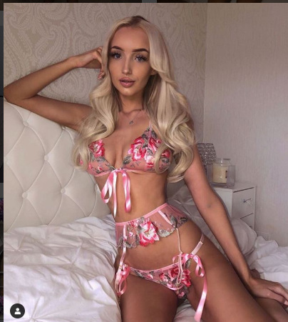 Floral Bra And Panty Garter Set Castello Clothing Line