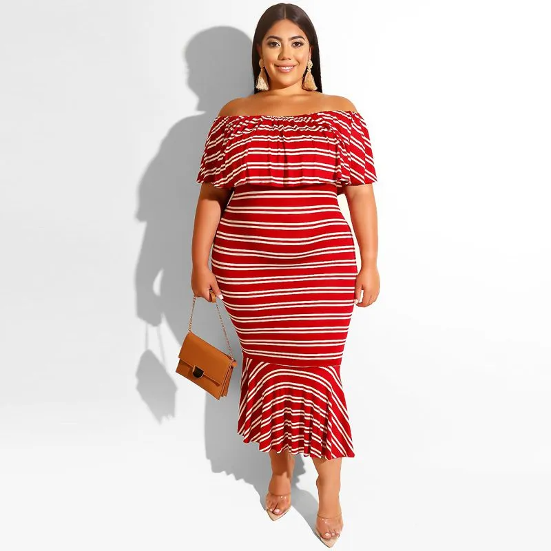 Plus Size Off The Shoulder Dress Castello Clothing Line
