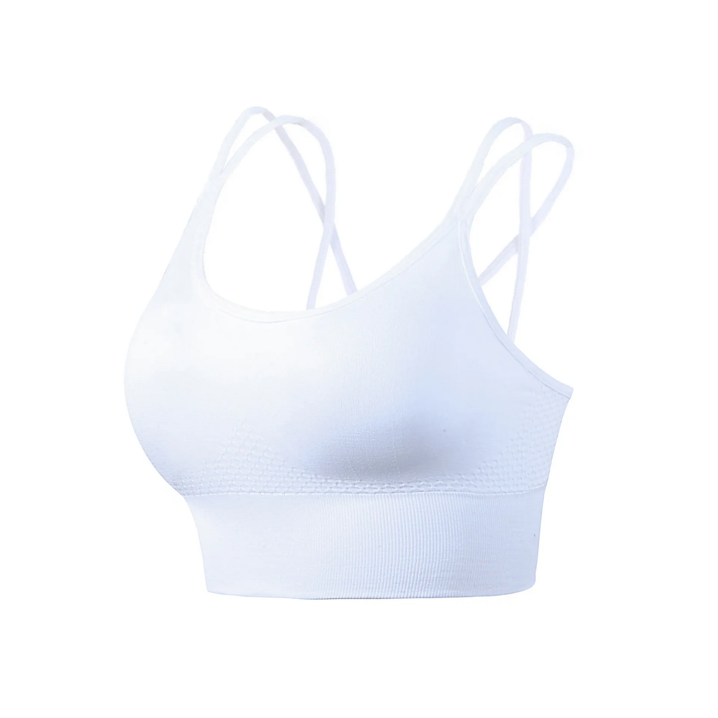 Ryn Seamless Ribbed Strappy Longline Sports Bra sports top & bras Castello Clothing Line