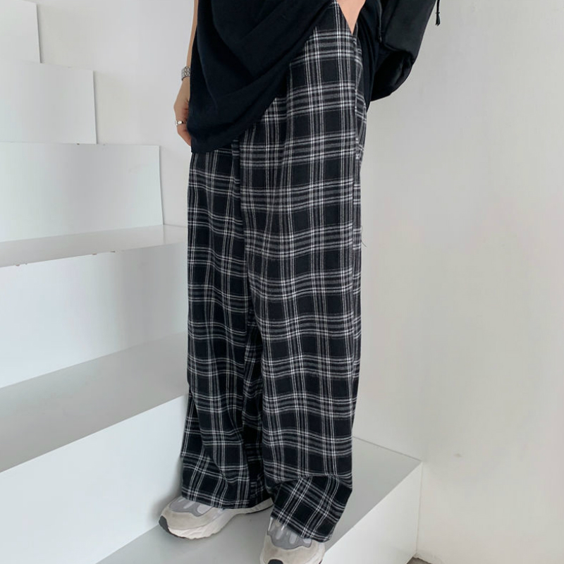 Unity High-Waisted Wide Leg Plaid Lounge Pants Castello Clothing Line