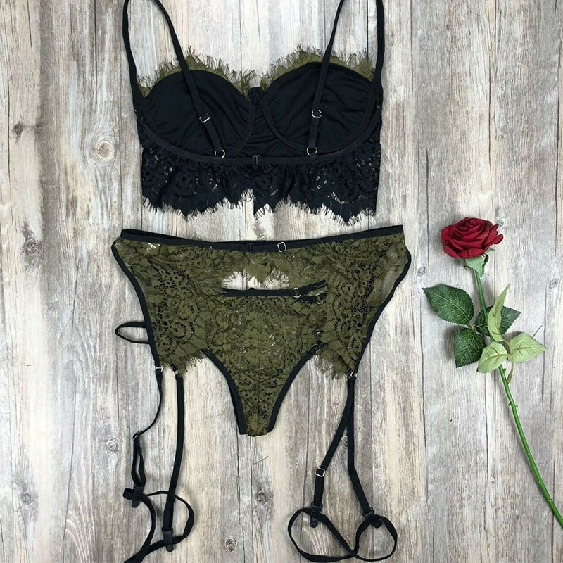 Lace Unlined Bra & Panty Set Castello Clothing Line
