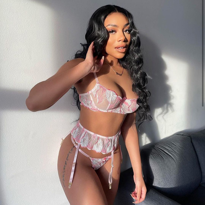 Ruffle Romance Lace Lingerie Set Castello Clothing Line