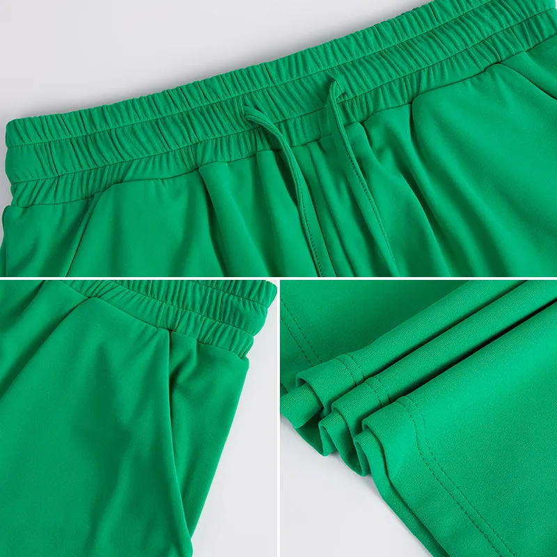 Hidden Truths High-Rise Drawstring Bermuda Shorts workout shorts Castello Clothing Line
