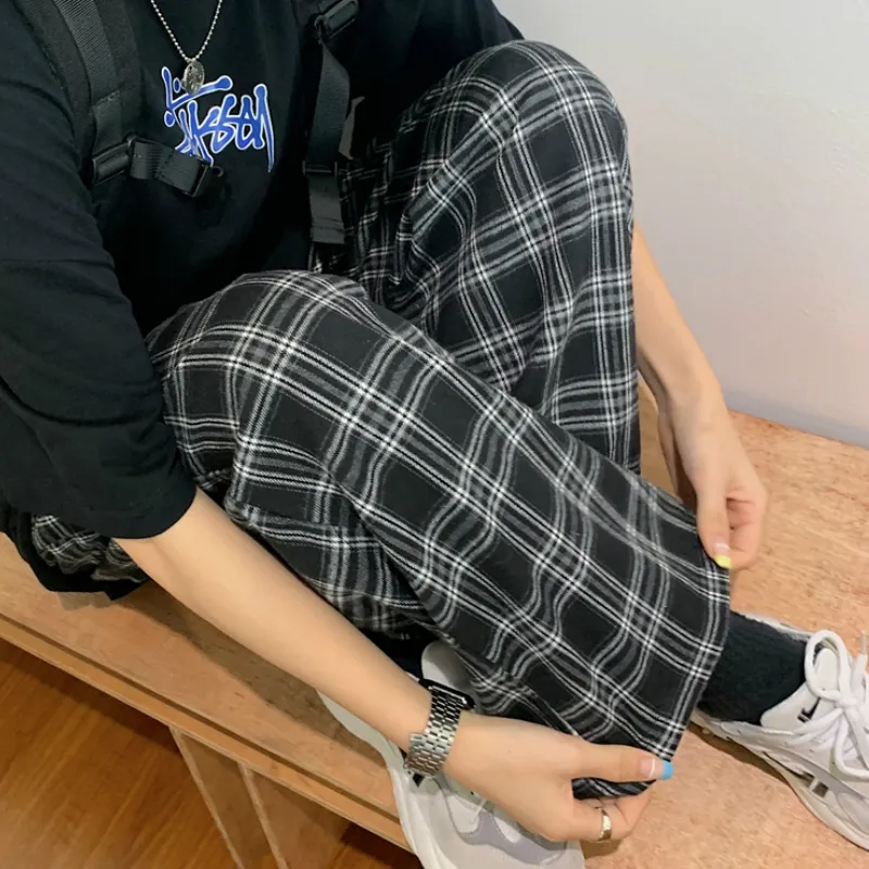 Unity High-Waisted Wide Leg Plaid Lounge Pants Castello Clothing Line