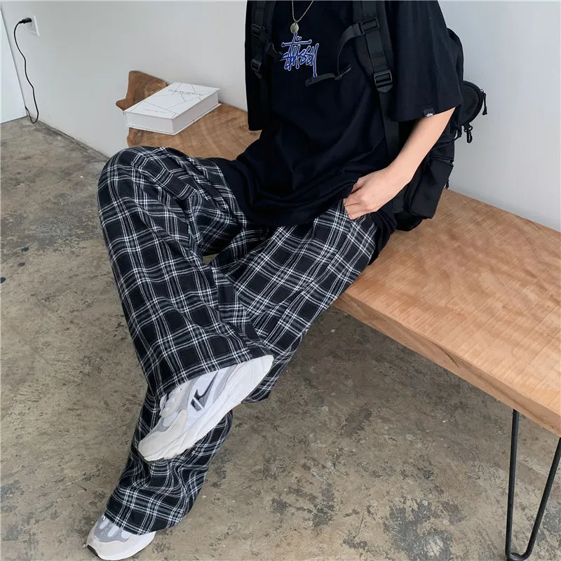 Unity High-Waisted Wide Leg Plaid Lounge Pants Castello Clothing Line