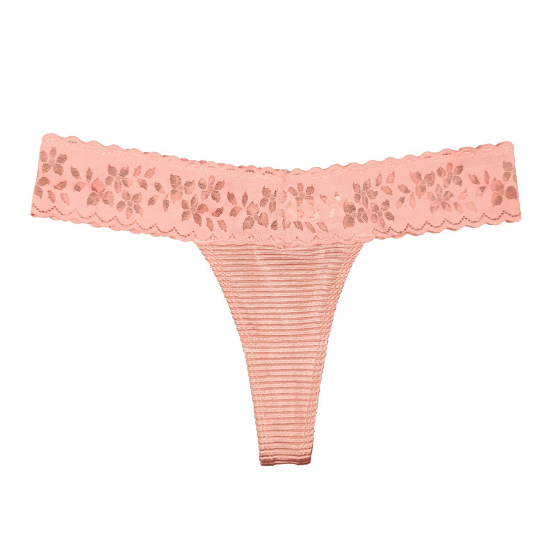 Low Waist Lace Trim Thong Panty Castello Clothing Line