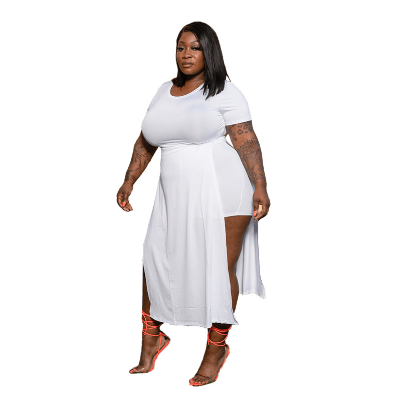 CurveWave Asymmetric Maxi Overlay Shorts Set Castello Clothing Line