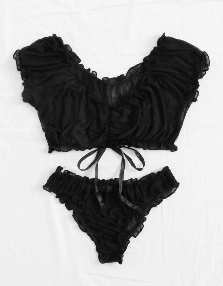See Through Lingerie Set Castello Clothing Line