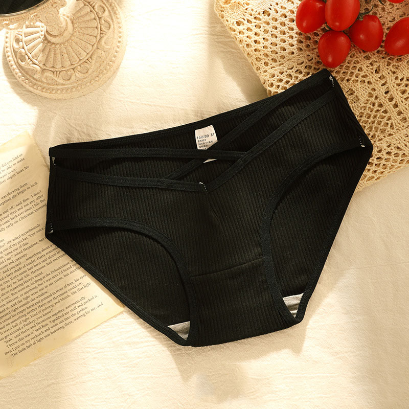 Ribbed Color Block Low Waist Cut Out Brief Panty Castello Clothing Line