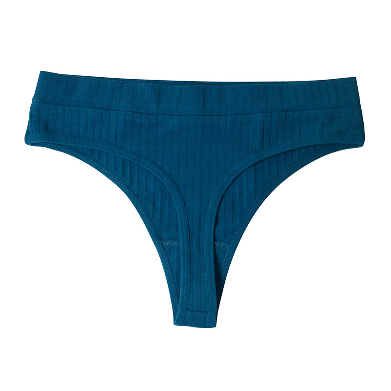 Ribbed Cotton Thong Panty Castello Clothing Line