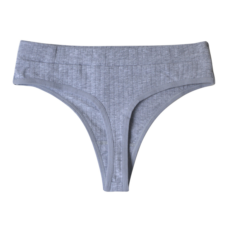 Ribbed Cotton Thong Panty Castello Clothing Line