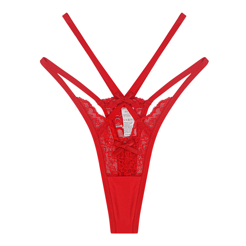 Red Lace G String Thong Panty Castello Clothing Line
