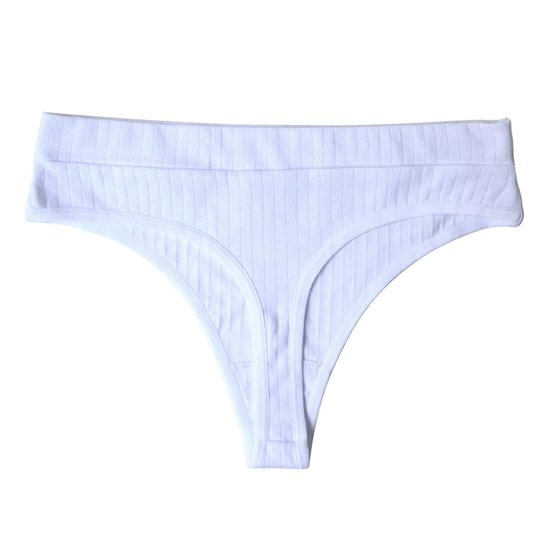 Ribbed Cotton Thong Panty Castello Clothing Line