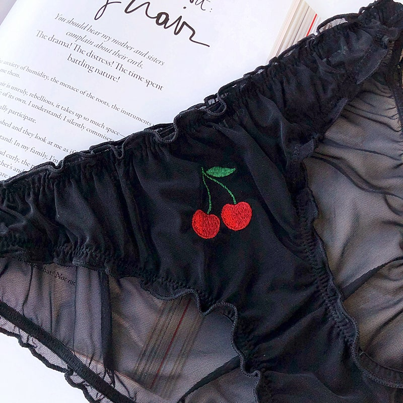 Sheer Ruffle Cheeky Panty Castello Clothing Line