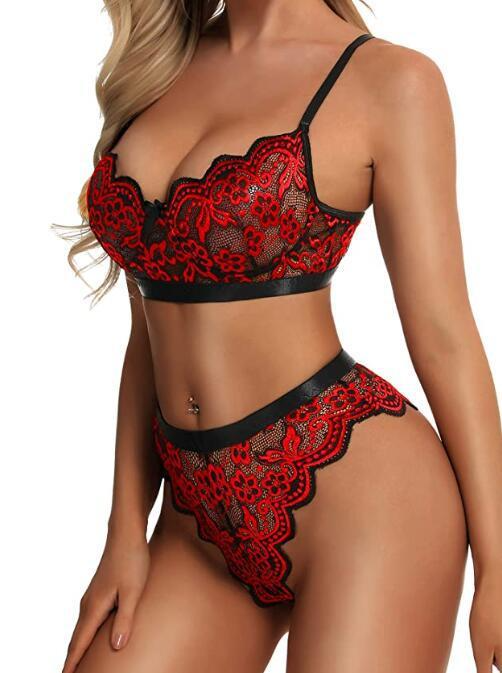 Scallop Lace Bra & Panty Set Castello Clothing Line
