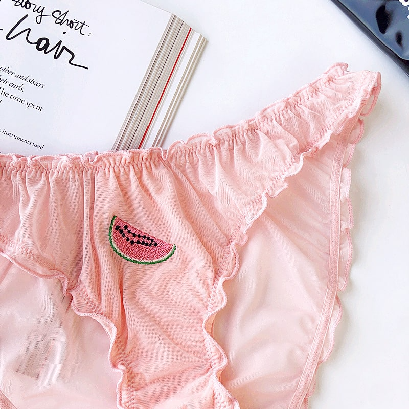 Sheer Ruffle Cheeky Panty Castello Clothing Line