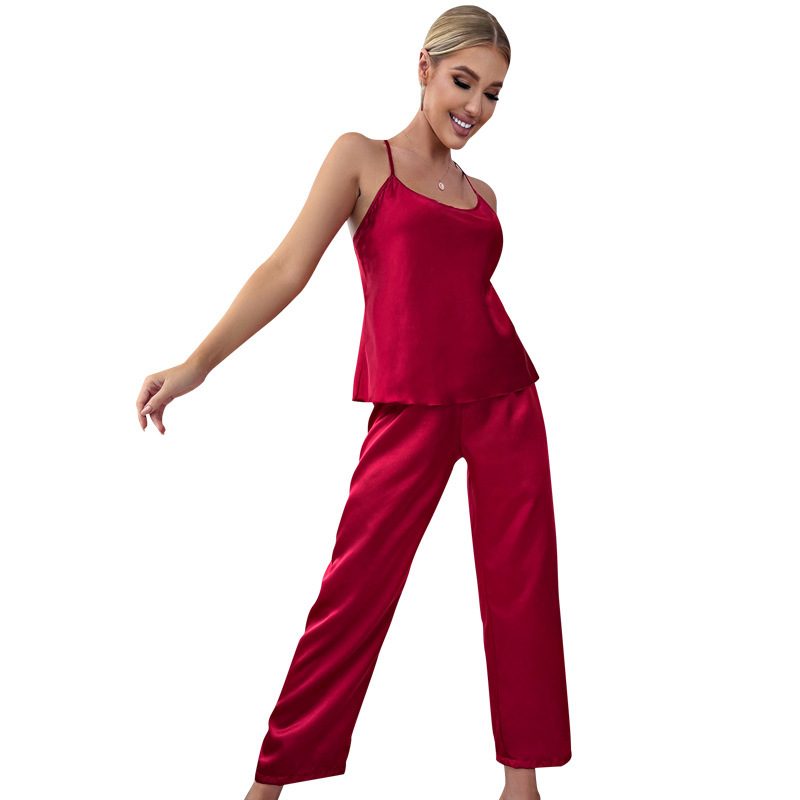Satin Serenade Luxe Lounge Pants Set Castello Clothing Line