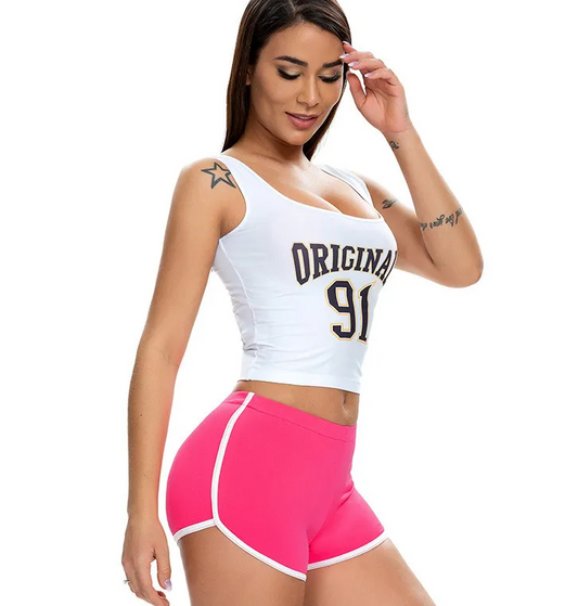 BounceBack High-Waisted Athletic Booty Shorts  Castello Clothing Line   