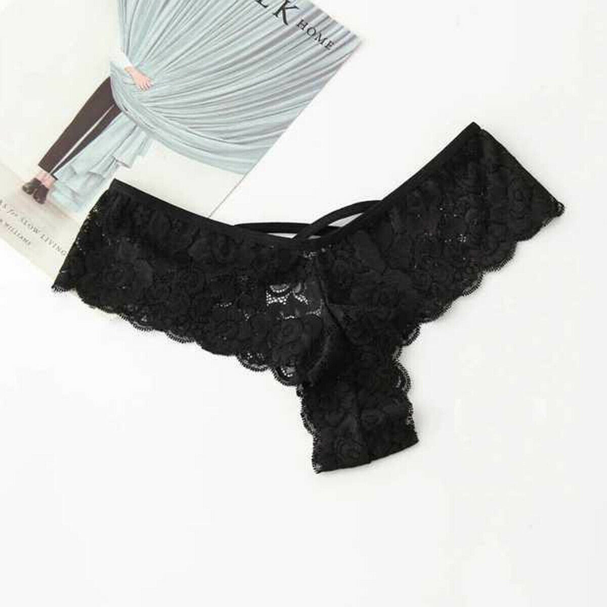 Temptation V-Lace Crisscross Thong  Castello Clothing Line   