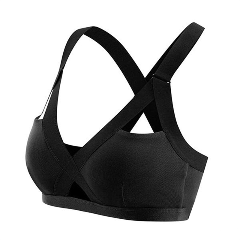 Aster Cross-Back Ribbed Strappy Sports Bra sports top & bras Castello Clothing Line