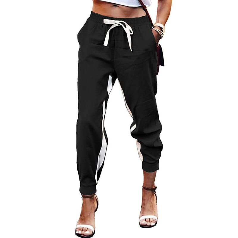 Sasha Elastic-Waist Relaxed Fit Striped Jogger Pants Castello Clothing Line