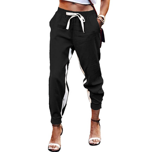 Sasha Elastic-Waist Relaxed Fit Striped Jogger Pants Castello Clothing Line