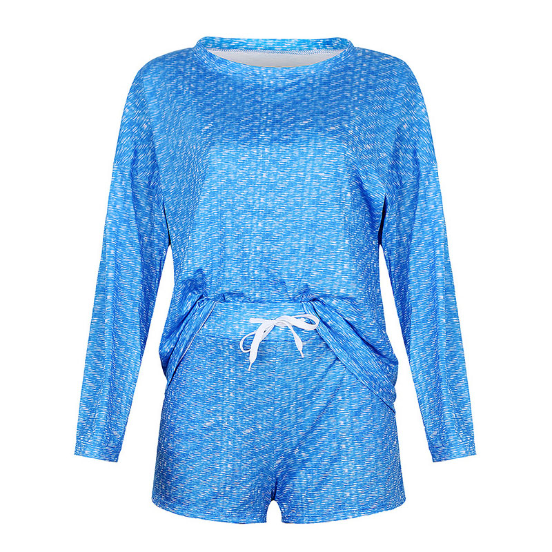 Lounge Love Long Sleeve Top & Drawstring Shorts Set  Castello Clothing Line   