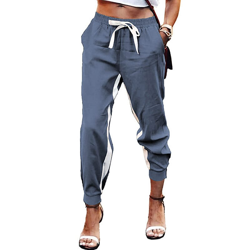 Sasha Elastic-Waist Relaxed Fit Striped Jogger Pants Castello Clothing Line