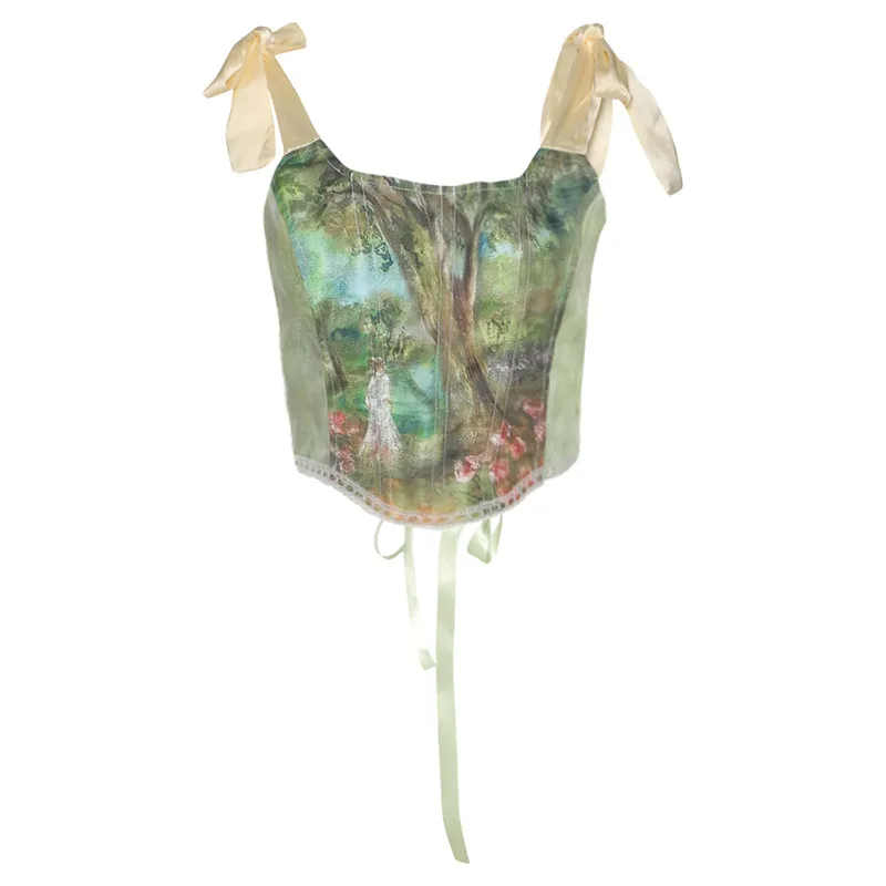 Boho Bliss Tie-Back Crop Top  Castello Clothing Line   