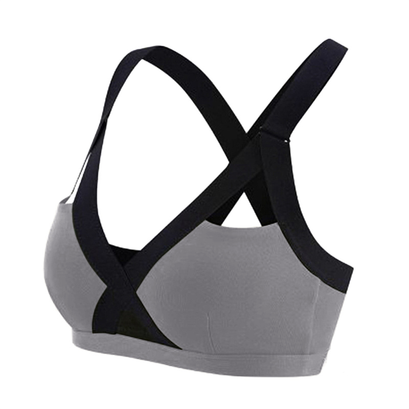 Aster Cross-Back Ribbed Strappy Sports Bra sports top & bras Castello Clothing Line