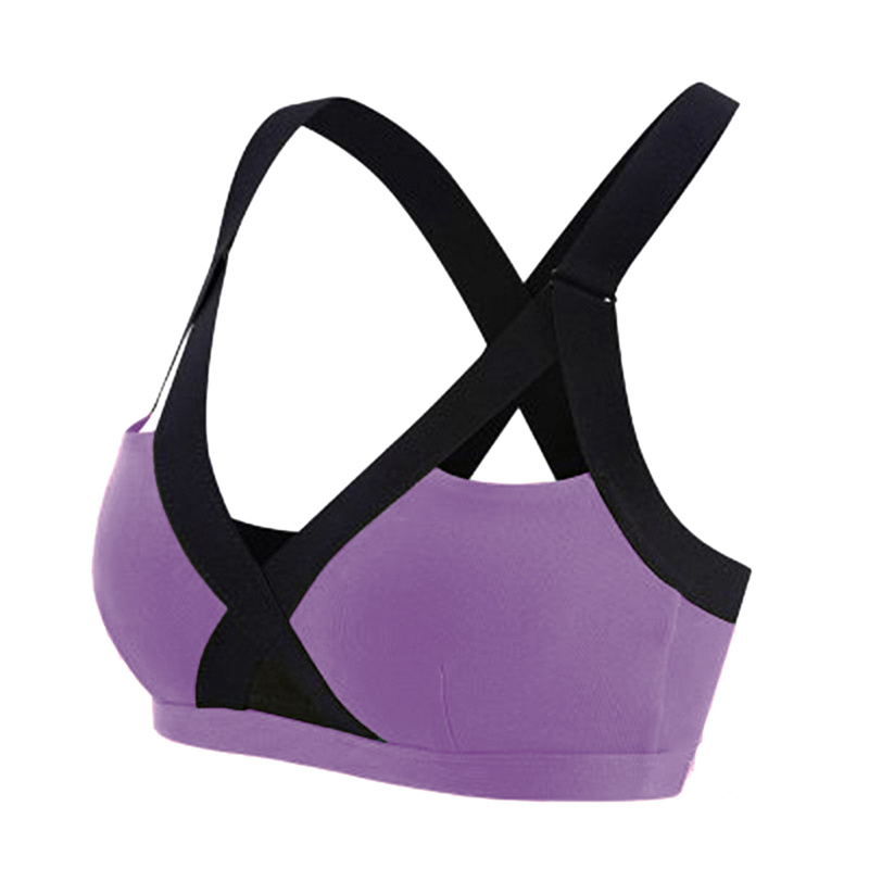 Aster Cross-Back Ribbed Strappy Sports Bra sports top & bras Castello Clothing Line