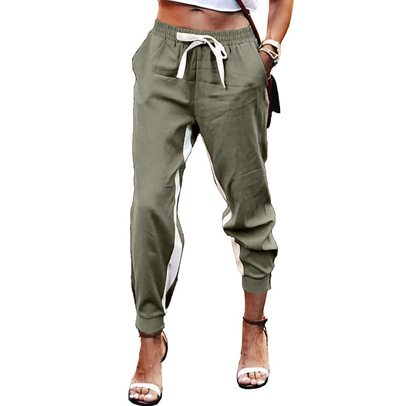 Sasha Elastic-Waist Relaxed Fit Striped Jogger Pants Castello Clothing Line