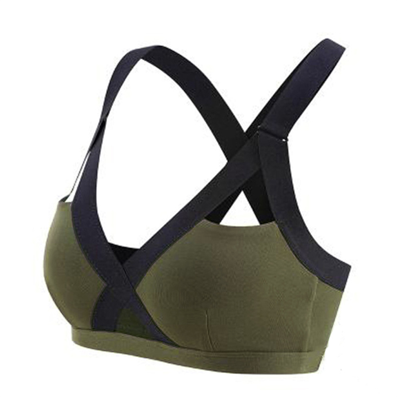Aster Cross-Back Ribbed Strappy Sports Bra sports top & bras Castello Clothing Line