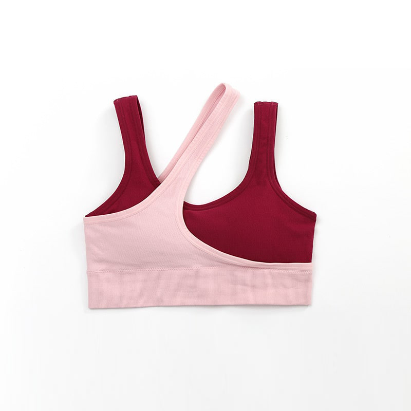 Aster Ribbed Asymmetrical One-Shoulder Sports Bra sports top & bras Castello Clothing Line