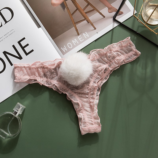Bunny Tail Lace Bikini Panty  Castello Clothing Line   