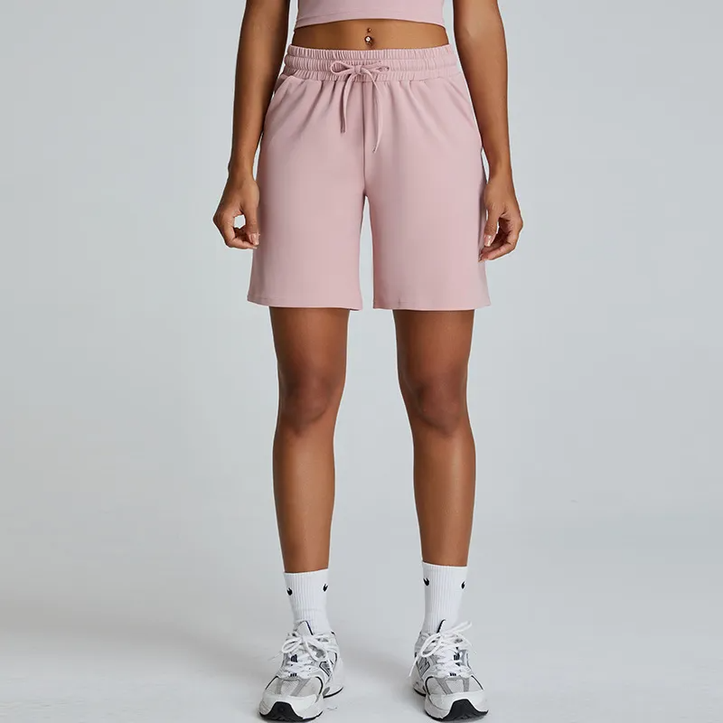 Hidden Truths High-Rise Drawstring Bermuda Shorts workout shorts Castello Clothing Line