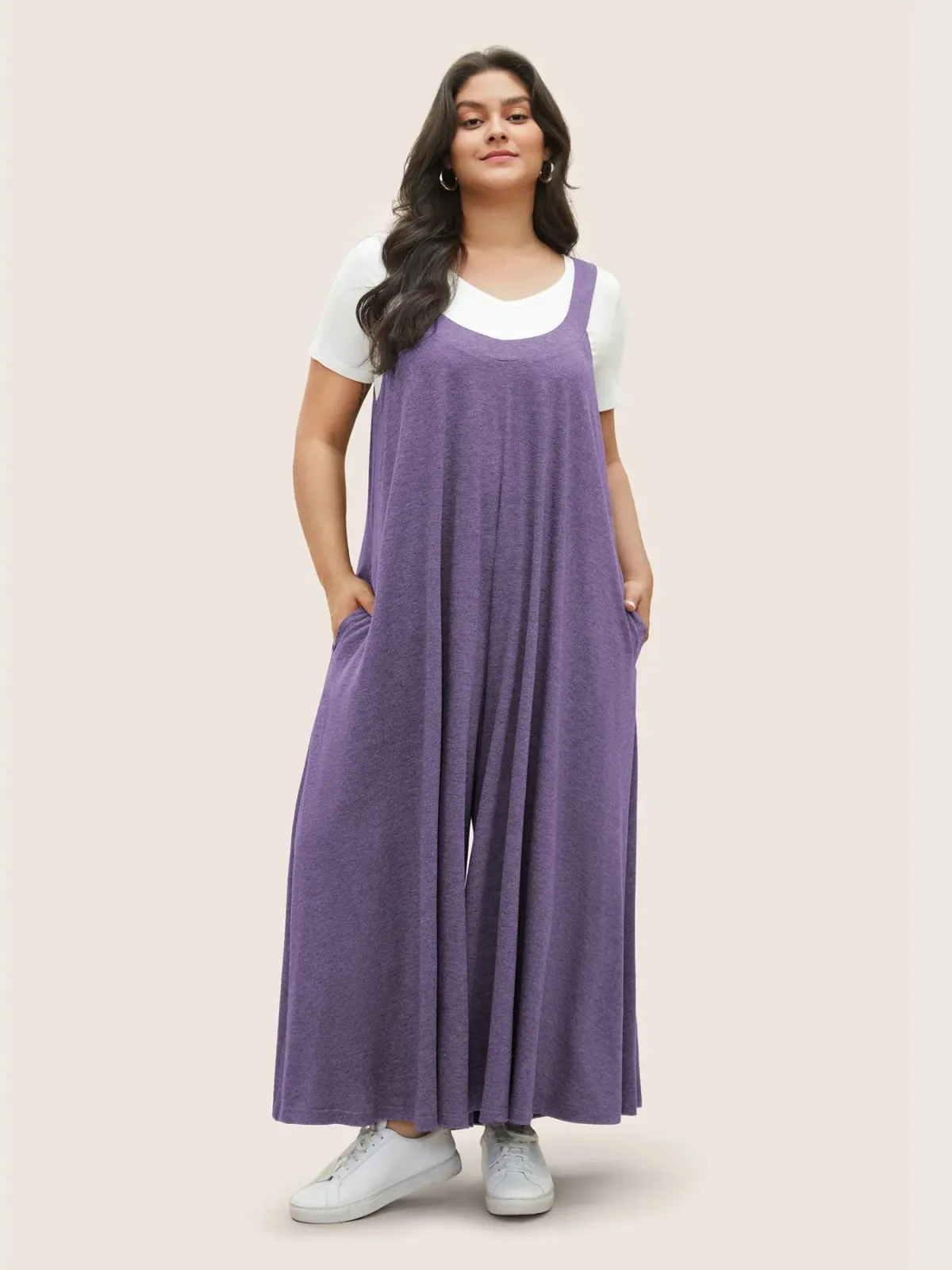 Stella Sleeveless Wide-Leg Adjustable Strap Jumpsuit women jumpsuits Castello Clothing Line