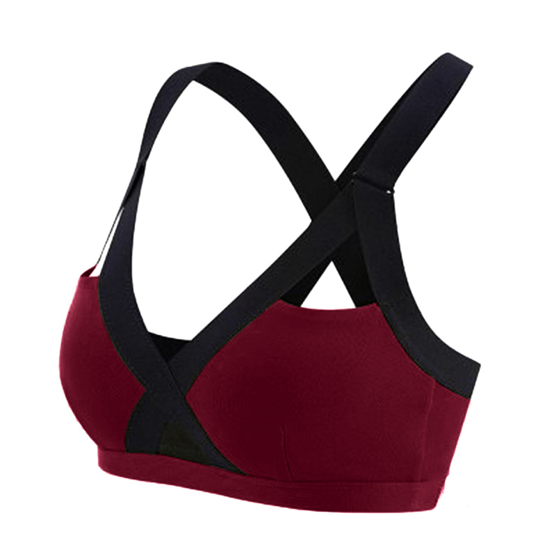 Aster Cross-Back Ribbed Strappy Sports Bra sports top & bras Castello Clothing Line