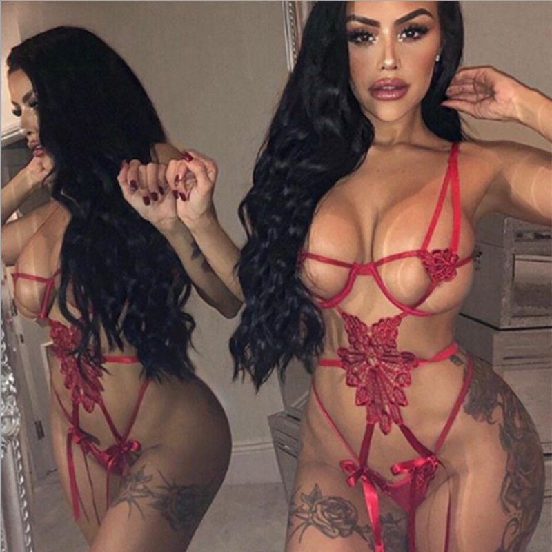 Barely There Cut Out Lace Teddy  Castello Clothing Line   