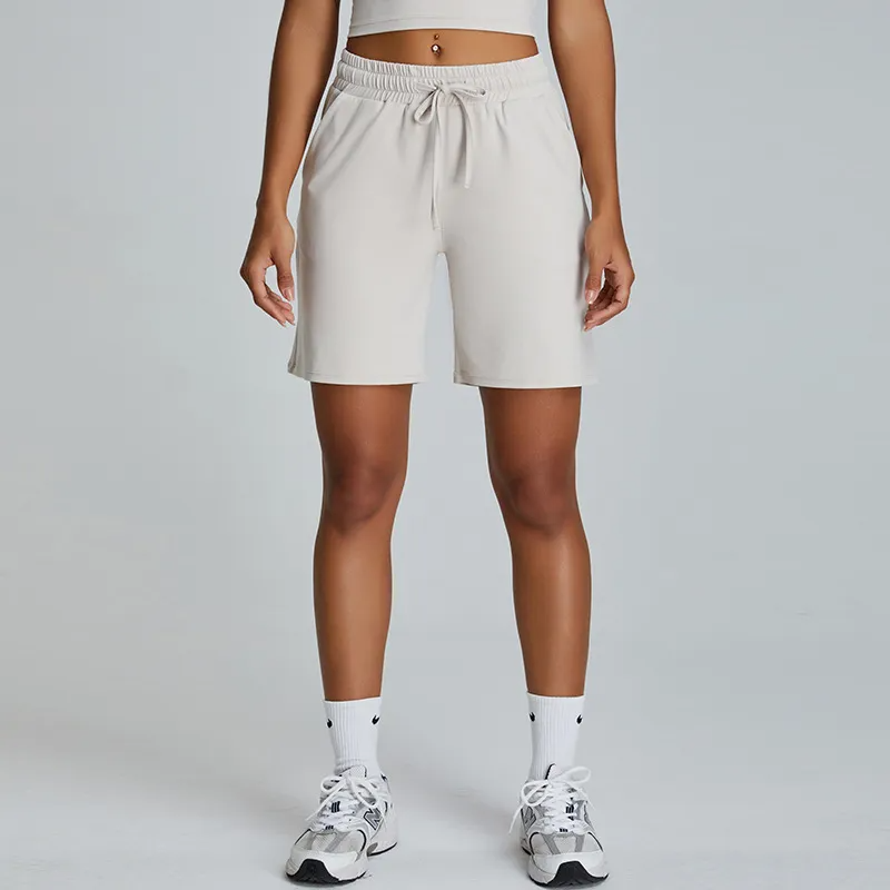Hidden Truths High-Rise Drawstring Bermuda Shorts workout shorts Castello Clothing Line