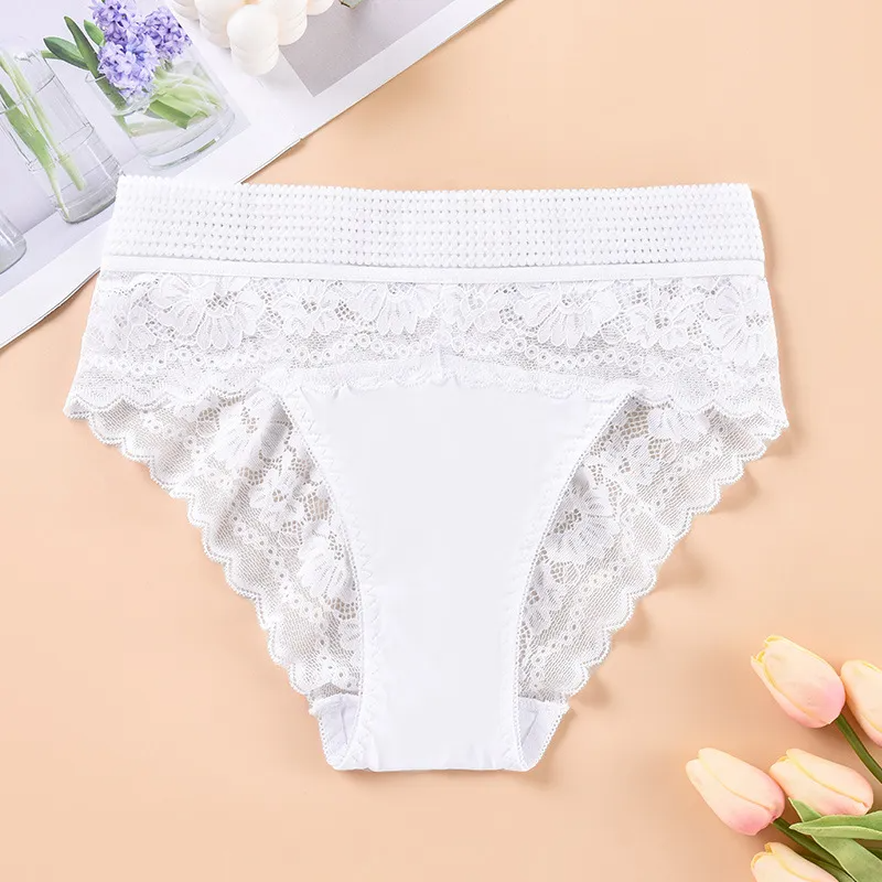 Lace Luxe High-Waist Mesh Panel Panties  Castello Clothing Line   