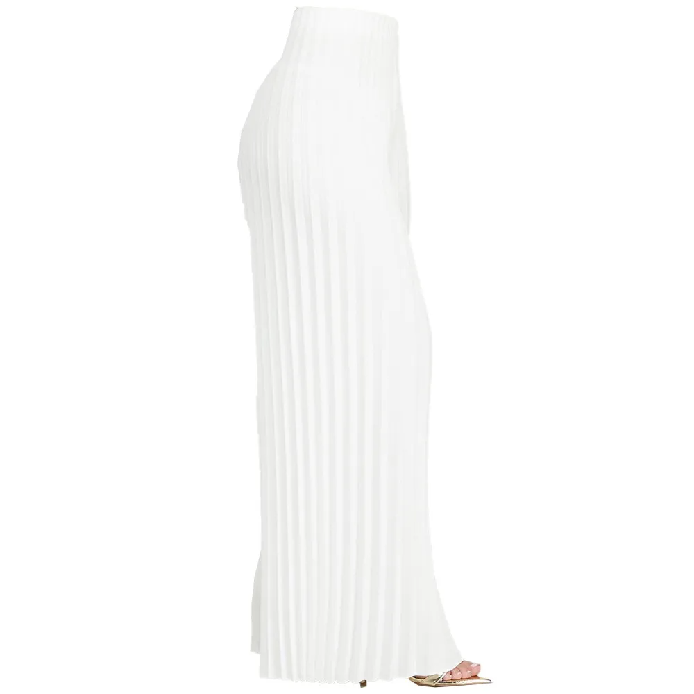 Vantage High-Waist Pleated Wide-Leg Palazzo Pants Castello Clothing Line