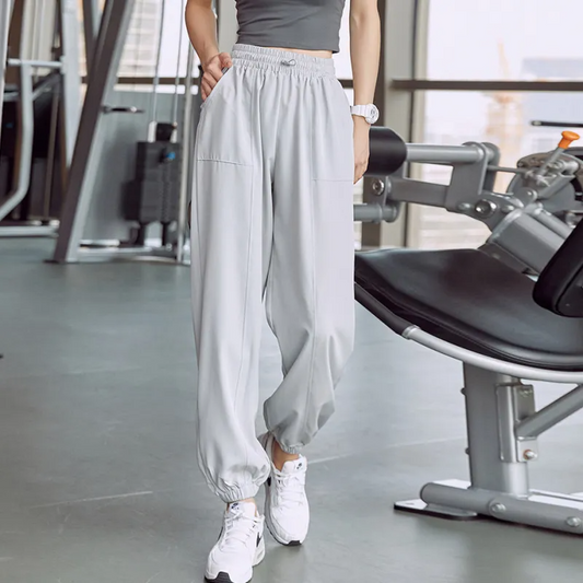 Bouncy Babe High-Rise Elastic Waist Jogger Pants Castello Clothing Line