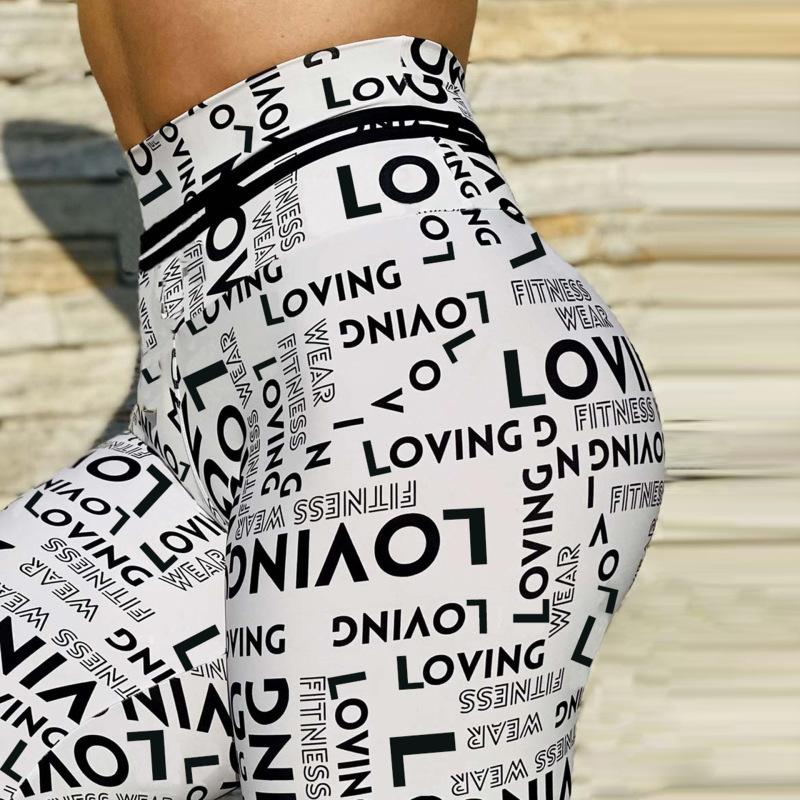 WordPlay High-Waisted Graphic Print Leggings leggings Castello Clothing Line