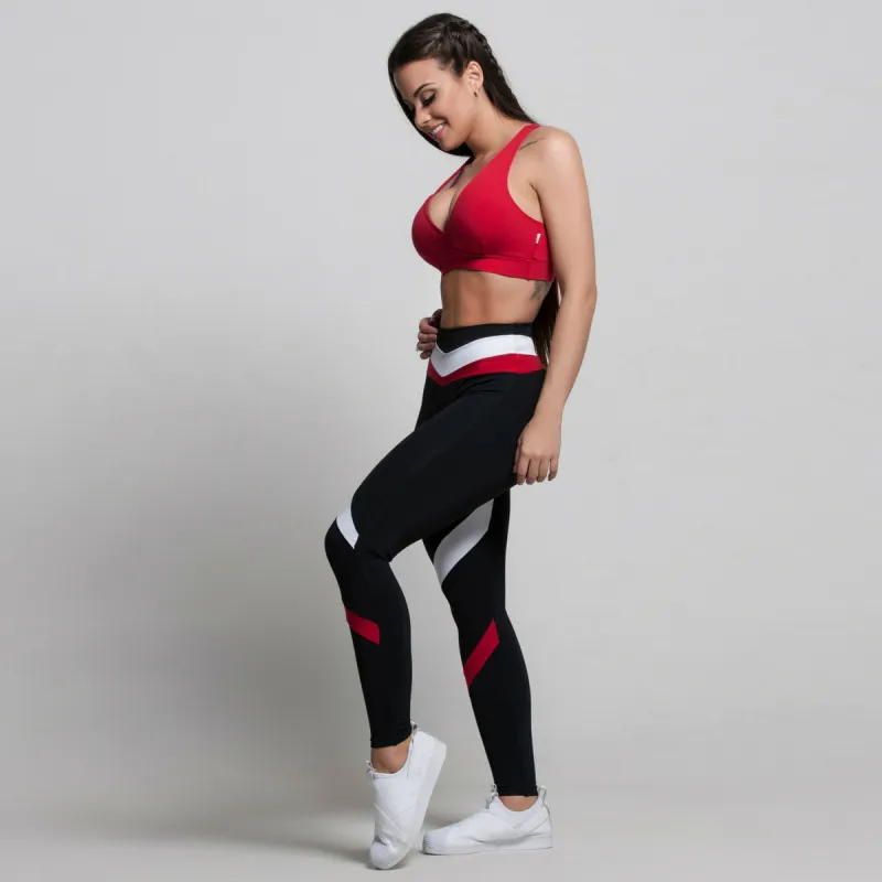 VictoryVibe High-Waist Chevron Leggings leggings Castello Clothing Line