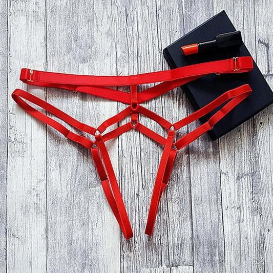 Adjustable Crotchless Panty - Low Waist, Polyester Material  Castello Clothing Line   