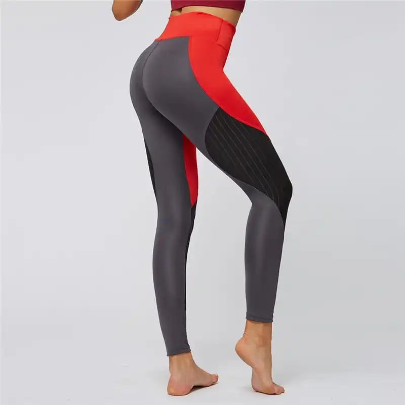 Ignite High-Waist Sheer Stripe Panel Leggings leggings Castello Clothing Line